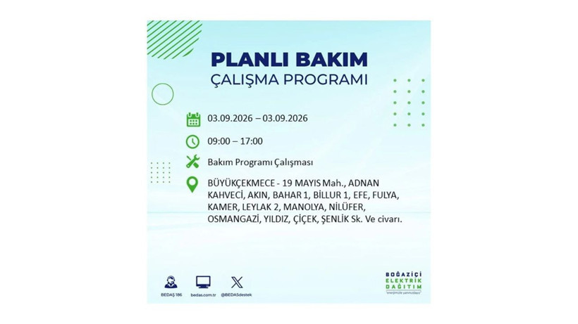 İstanbul 3 Eylül kesintisi programı: O ilçelerde saatlerce elektrik olmayacak! - Resim: 19
