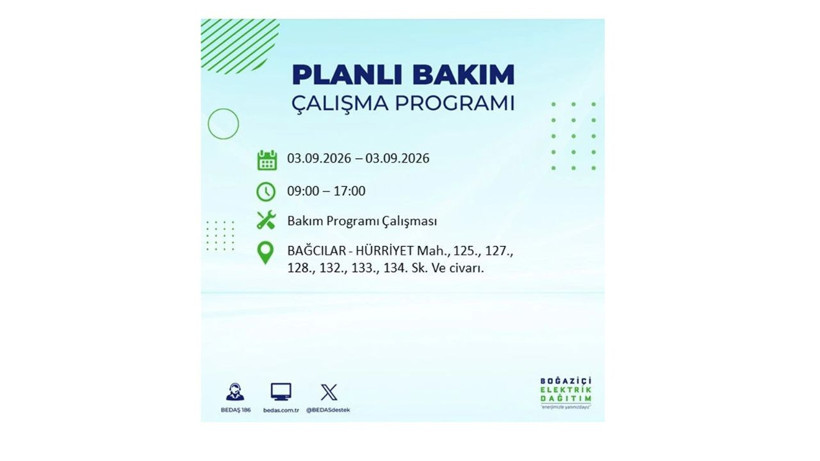 İstanbul 3 Eylül kesintisi programı: O ilçelerde saatlerce elektrik olmayacak! - Resim: 2