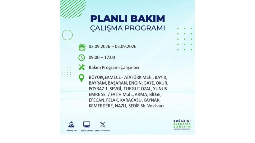 İstanbul 3 Eylül kesintisi programı: O ilçelerde saatlerce elektrik olmayacak! - Resim: 21