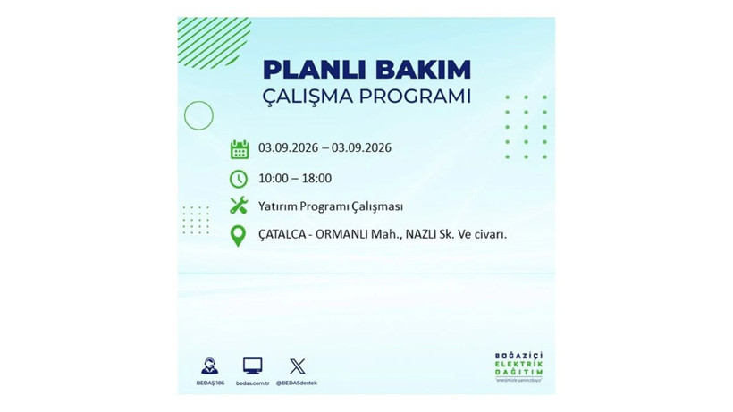 İstanbul 3 Eylül kesintisi programı: O ilçelerde saatlerce elektrik olmayacak! - Resim: 23