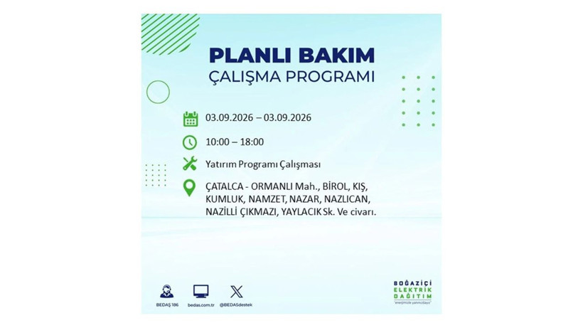 İstanbul 3 Eylül kesintisi programı: O ilçelerde saatlerce elektrik olmayacak! - Resim: 24