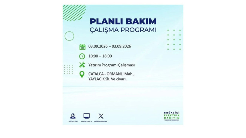 İstanbul 3 Eylül kesintisi programı: O ilçelerde saatlerce elektrik olmayacak! - Resim: 26