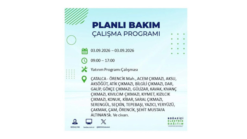 İstanbul 3 Eylül kesintisi programı: O ilçelerde saatlerce elektrik olmayacak! - Resim: 28