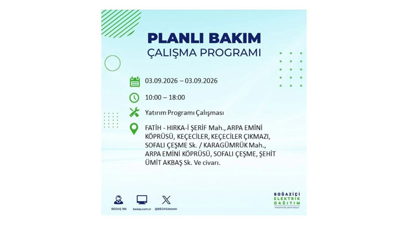 İstanbul 3 Eylül kesintisi programı: O ilçelerde saatlerce elektrik olmayacak! - Resim: 37