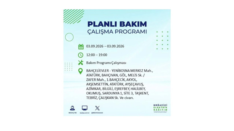 İstanbul 3 Eylül kesintisi programı: O ilçelerde saatlerce elektrik olmayacak! - Resim: 4
