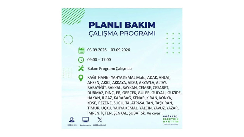 İstanbul 3 Eylül kesintisi programı: O ilçelerde saatlerce elektrik olmayacak! - Resim: 42