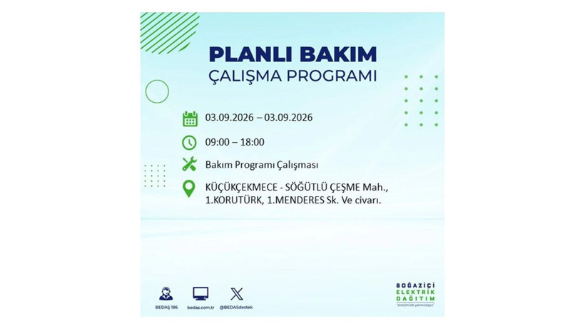 İstanbul 3 Eylül kesintisi programı: O ilçelerde saatlerce elektrik olmayacak! - Resim: 43