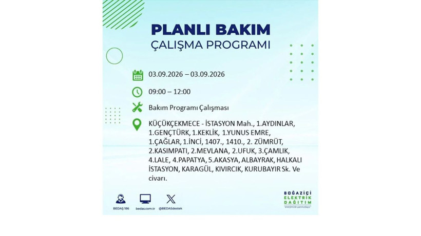 İstanbul 3 Eylül kesintisi programı: O ilçelerde saatlerce elektrik olmayacak! - Resim: 44