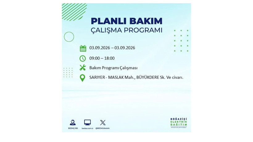 İstanbul 3 Eylül kesintisi programı: O ilçelerde saatlerce elektrik olmayacak! - Resim: 47