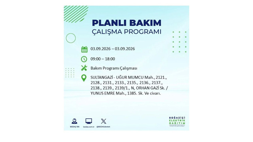 İstanbul 3 Eylül kesintisi programı: O ilçelerde saatlerce elektrik olmayacak! - Resim: 48