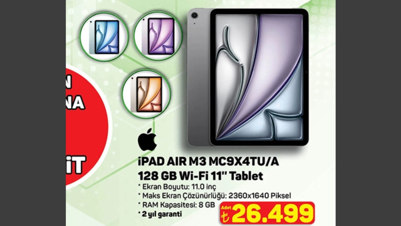 A101 iPad Air M3 ve Samsung Galaxy A56 satıyor! İşte fiyatlar ve özellikler - Resim : 1