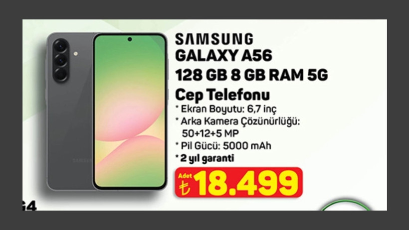 A101 iPad Air M3 ve Samsung Galaxy A56 satıyor! İşte fiyatlar ve özellikler - Resim : 2