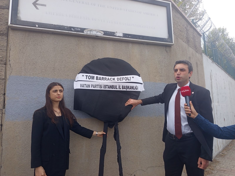 Vatan Partisinden ABD Başkonsolosluğu önünde protesto: Tom Barrack sınır dışı edilsin! - Resim : 3