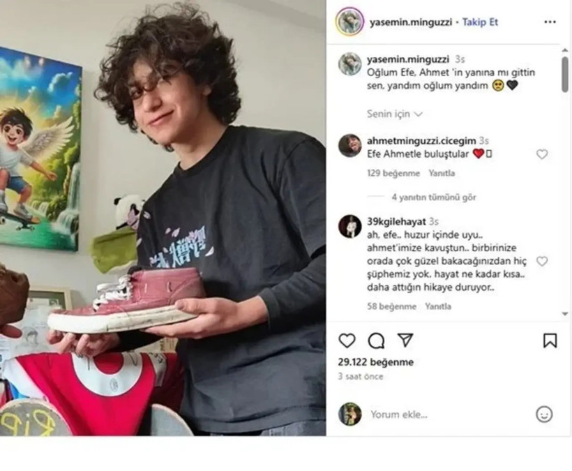 16 yaşındaki Efe’den acı haber: Ahmet Minguzzi’nin yakın arkadaşıydı - Resim : 1