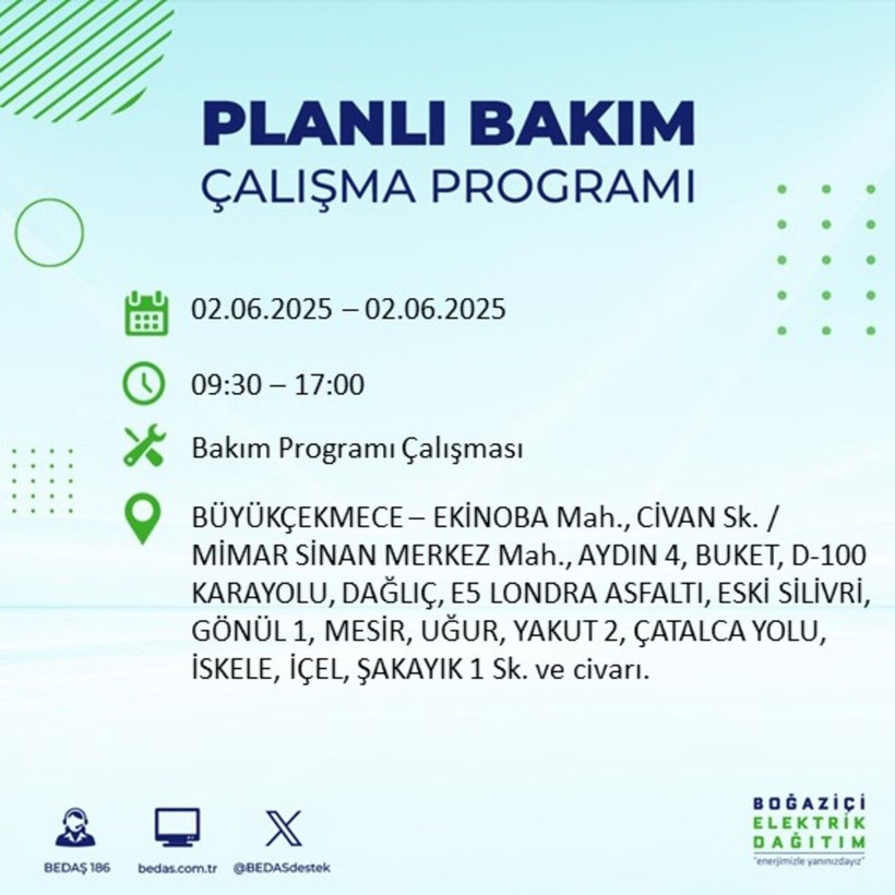 BEDAŞ duyurdu: Yarın karanlığa hazır olun! Elektrikler saatlerce kesilecek - Resim: 21