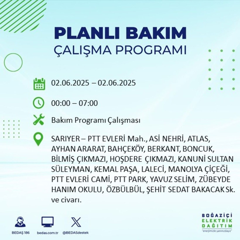 BEDAŞ duyurdu: Yarın karanlığa hazır olun! Elektrikler saatlerce kesilecek - Resim: 53