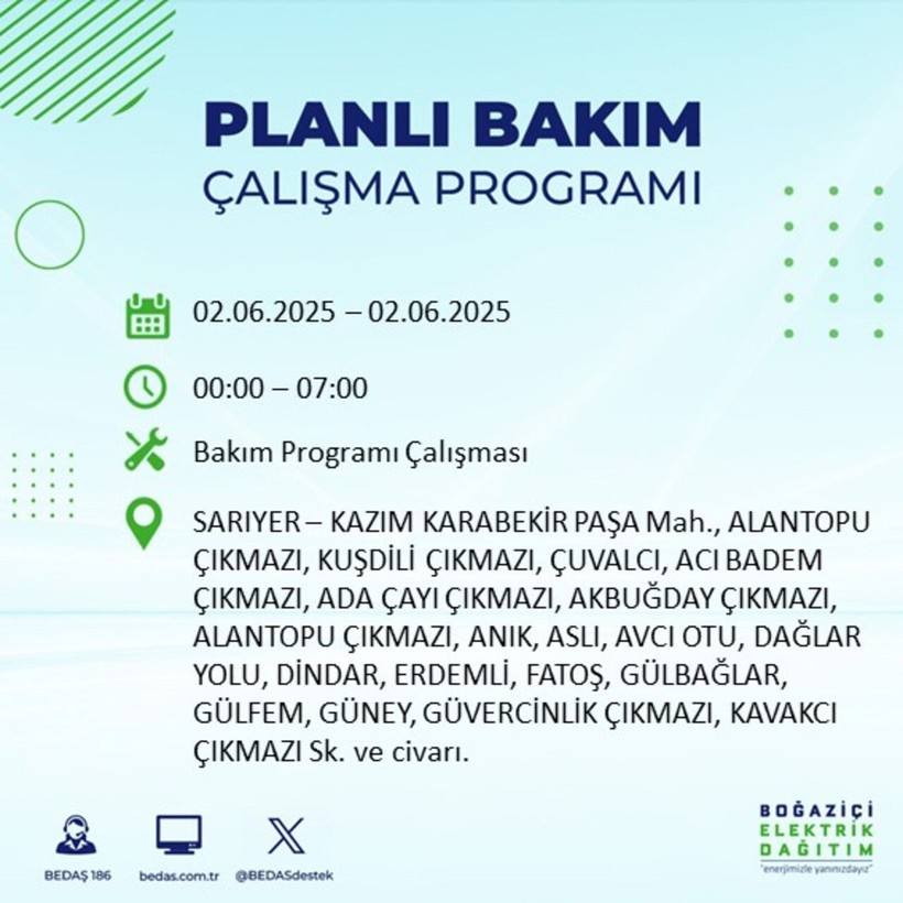 BEDAŞ duyurdu: Yarın karanlığa hazır olun! Elektrikler saatlerce kesilecek - Resim: 55