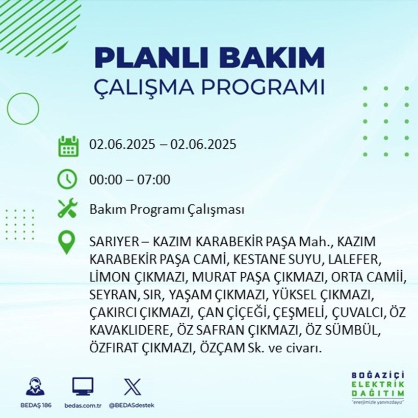 BEDAŞ duyurdu: Yarın karanlığa hazır olun! Elektrikler saatlerce kesilecek - Resim: 54