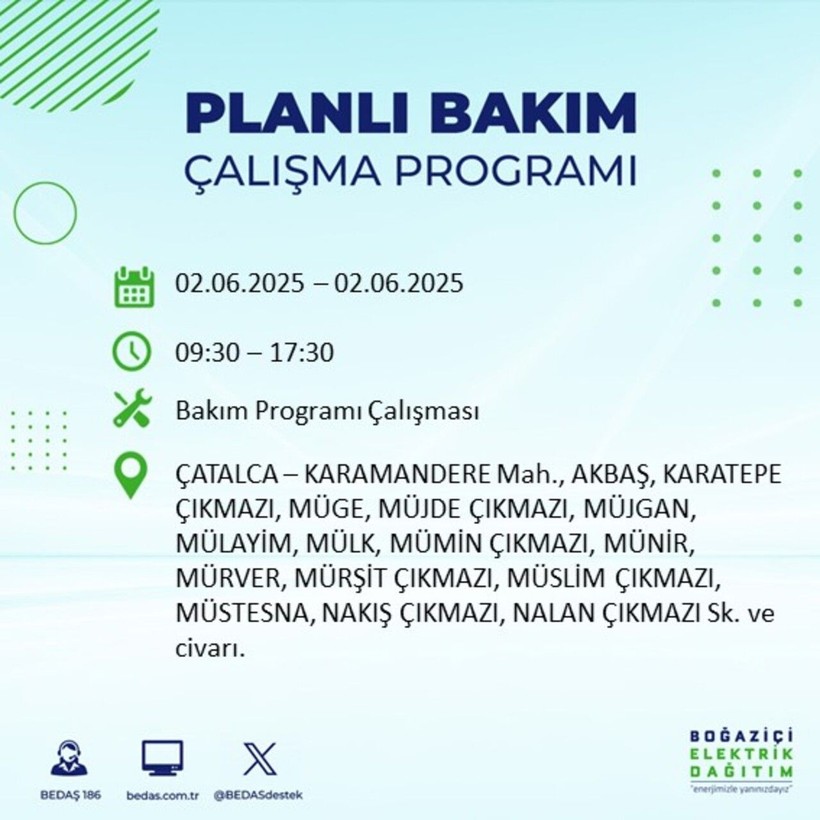 BEDAŞ duyurdu: Yarın karanlığa hazır olun! Elektrikler saatlerce kesilecek - Resim: 22