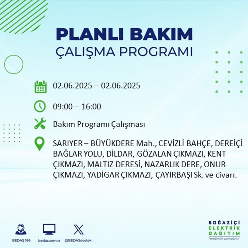 BEDAŞ duyurdu: Yarın karanlığa hazır olun! Elektrikler saatlerce kesilecek - Resim: 49