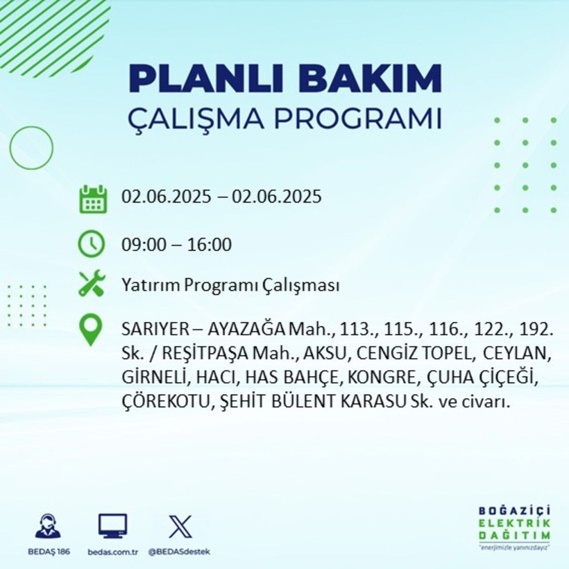 BEDAŞ duyurdu: Yarın karanlığa hazır olun! Elektrikler saatlerce kesilecek - Resim: 50
