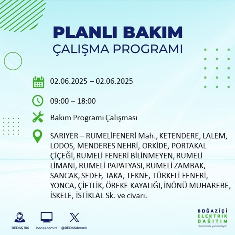 BEDAŞ duyurdu: Yarın karanlığa hazır olun! Elektrikler saatlerce kesilecek - Resim: 51