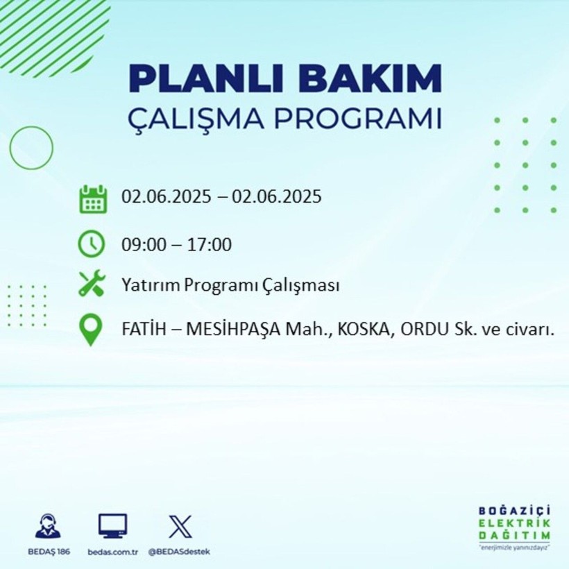 BEDAŞ duyurdu: Yarın karanlığa hazır olun! Elektrikler saatlerce kesilecek - Resim: 36