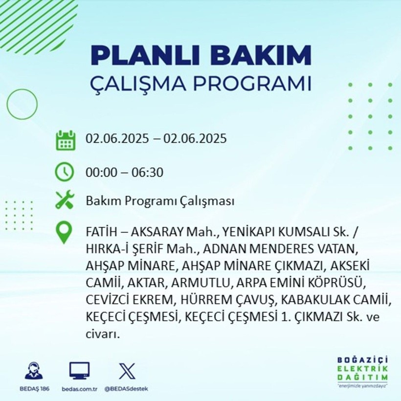 BEDAŞ duyurdu: Yarın karanlığa hazır olun! Elektrikler saatlerce kesilecek - Resim: 38