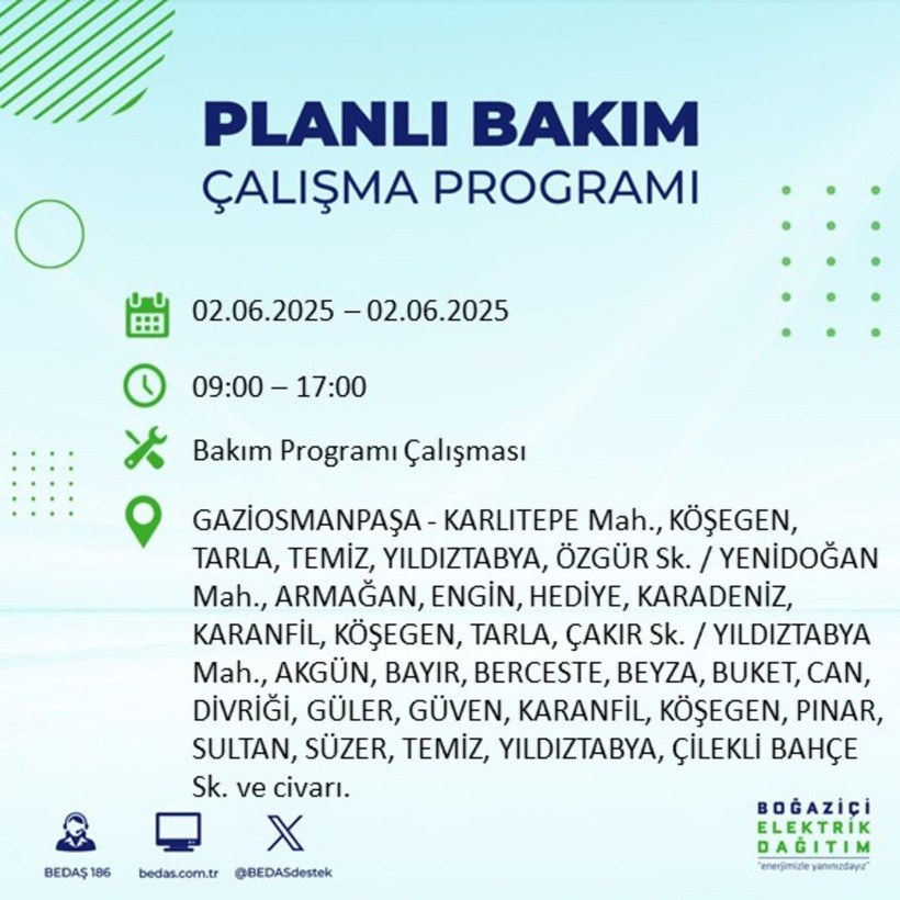 BEDAŞ duyurdu: Yarın karanlığa hazır olun! Elektrikler saatlerce kesilecek - Resim: 40