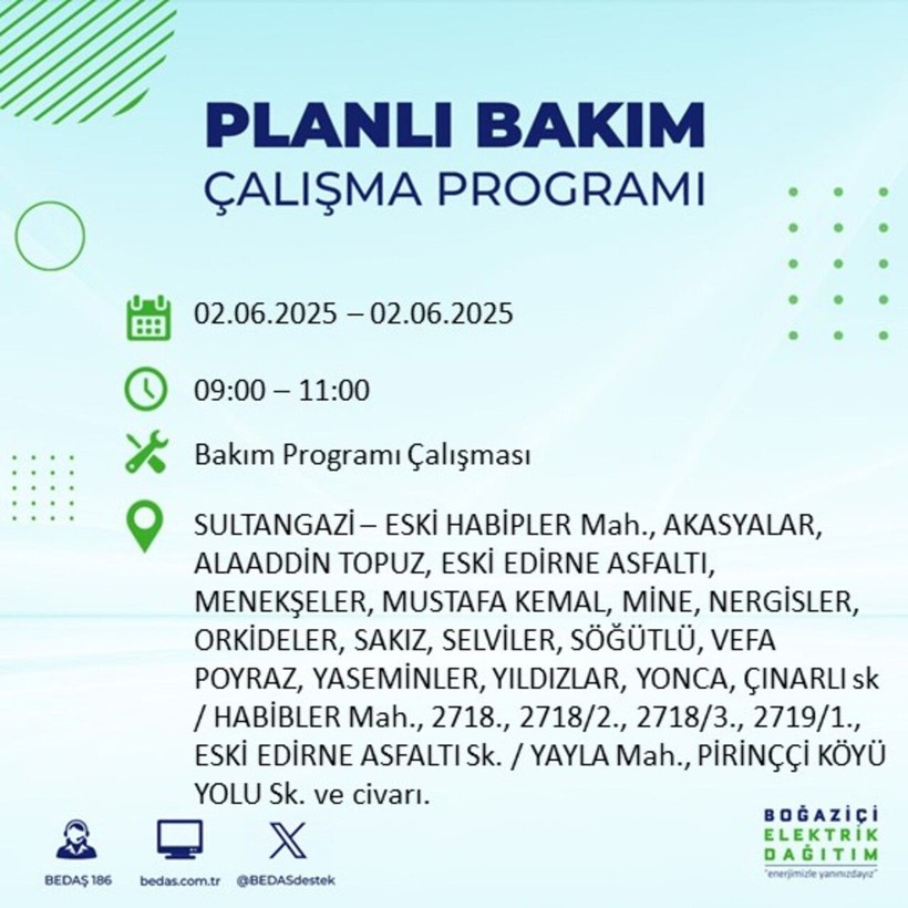 BEDAŞ duyurdu: Yarın karanlığa hazır olun! Elektrikler saatlerce kesilecek - Resim: 58