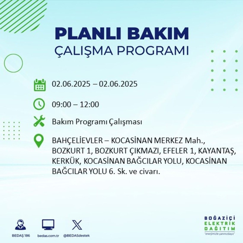 BEDAŞ duyurdu: Yarın karanlığa hazır olun! Elektrikler saatlerce kesilecek - Resim: 12