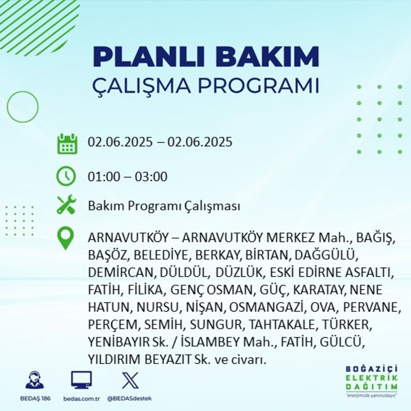 BEDAŞ duyurdu: Yarın karanlığa hazır olun! Elektrikler saatlerce kesilecek - Resim: 2