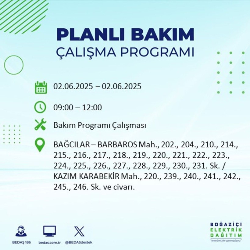 BEDAŞ duyurdu: Yarın karanlığa hazır olun! Elektrikler saatlerce kesilecek - Resim: 8