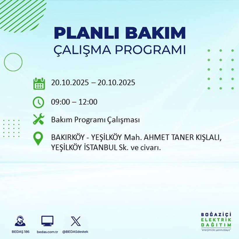Elektrikler gidiyor! 20 Ekim’de İstanbul’un bu ilçeleri elektriksiz kalacak - Resim: 22
