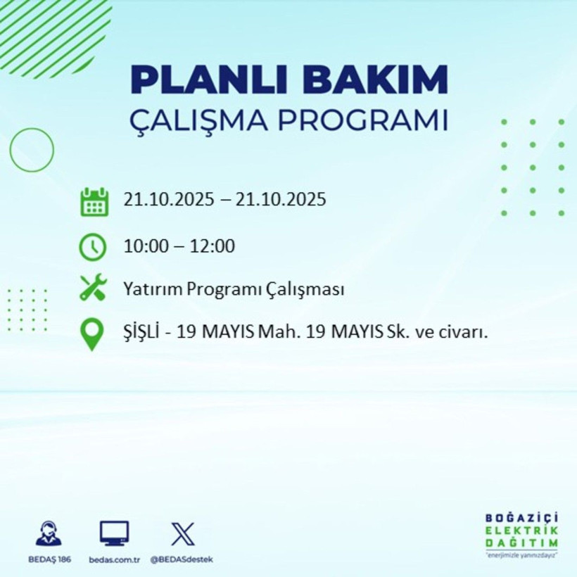 BEDAŞ uyardı: 21 Ekim'de bu ilçelerde elektrik kesintileri yaşanacak - Resim: 113